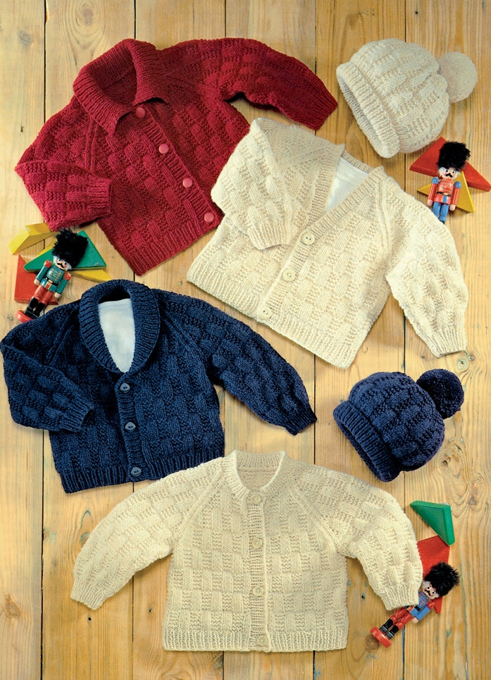 Sirdar Cardigans and Hat Knitting Pattern in Snuggly DK 3956P PDF DOWNLOAD