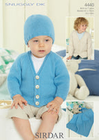 Sirdar Cardigan, Hat and Blanket Knitting Pattern in Snuggly DK 4440P PDF DOWNLOAD