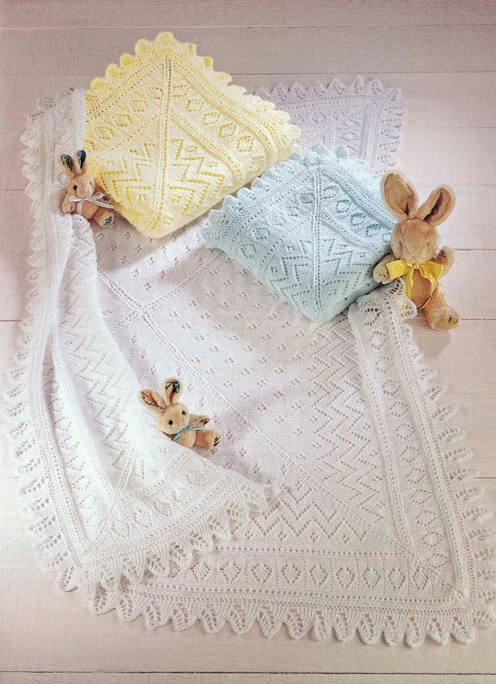Sirdar Shawls Knitting Pattern in Snuggly 3ply/4ply/DK 3983P PDF DOWNLOAD