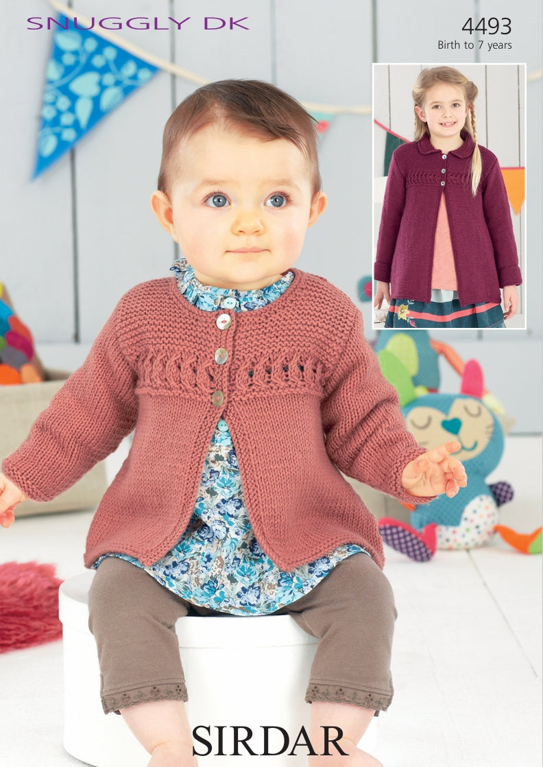 Sirdar Cardigan and Coat Knitting Pattern in Snuggly DK 4493P PDF DOWNLOAD