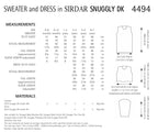 Sirdar Sweater and Dress Knitting Pattern in Snuggly DK 4494P PDF DOWNLOAD