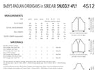 Sirdar Raglan Cardigans in Snuggly 4ply 4512P PDF DOWNLOAD