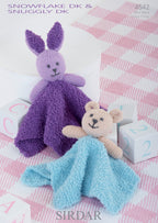Sirdar Comforters Knitting Pattern in Snuggly DK and Snowflake DK 4542P PDF DOWNLOAD