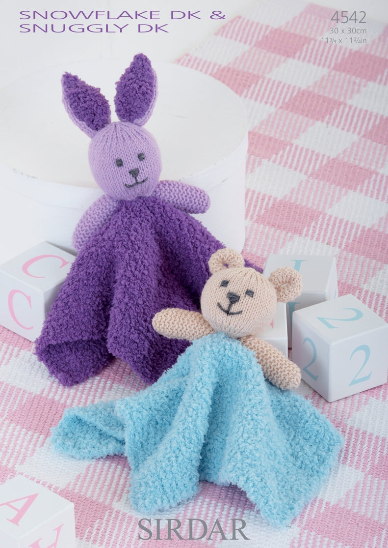Sirdar Comforters Knitting Pattern in Snuggly DK and Snowflake DK 4542P PDF DOWNLOAD