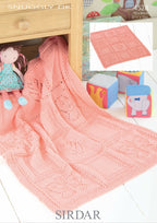 Sirdar Butterfly and Flower Blanket Knitting Pattern in Snuggly DK 4528P PDF DOWNLOAD