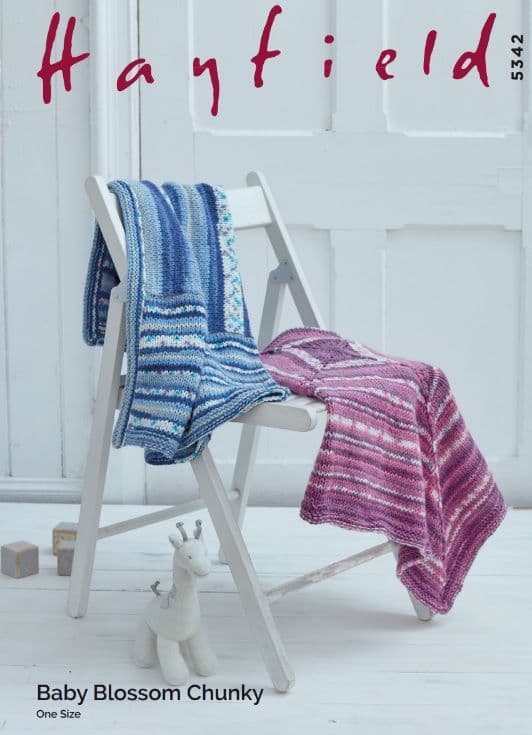 Hayfield Babies Blanket Knitting Pattern in Blossom Chunky 5342P PDF DOWNLOAD