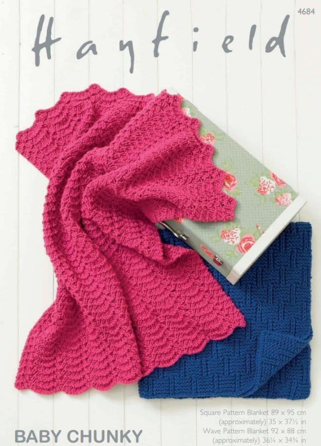 Hayfield Babies Blankets Knitting Pattern in Baby Chunky 4684P PDF DOWNLOAD