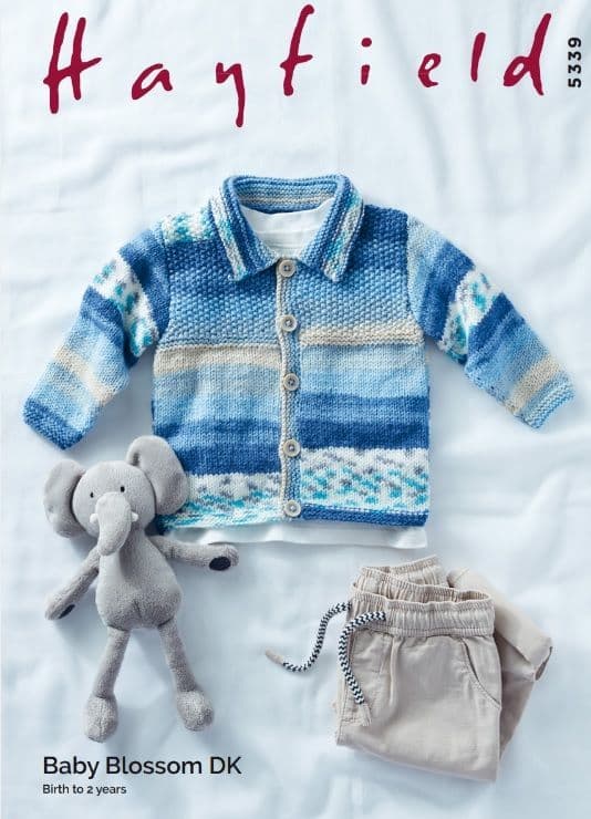 Hayfield Babies Jacket Knitting Pattern in Blossom DK 5339P PDF DOWNLOAD