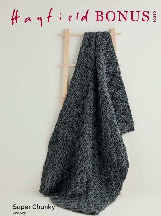Hayfield Blanket Crochet Pattern in Bonus Super Chunky 10230P PDF DOWNLOAD