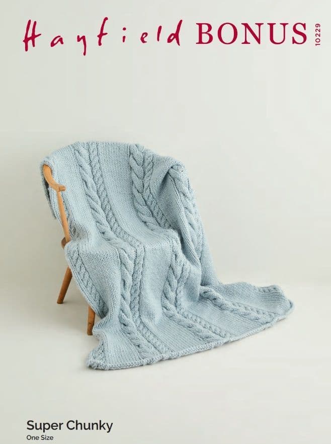Hayfield Blanket Knitting Pattern in Bonus Super Chunky 10229P PDF DOWNLOAD