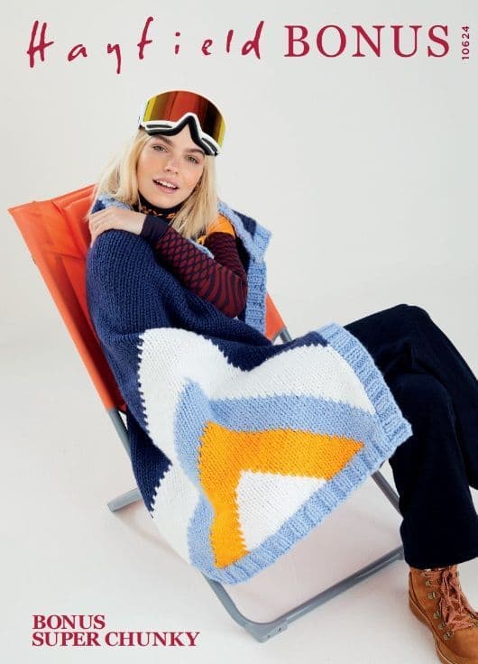 Hayfield Blanket Knitting Pattern in Bonus Super Chunky 10624P PDF DOWNLOAD