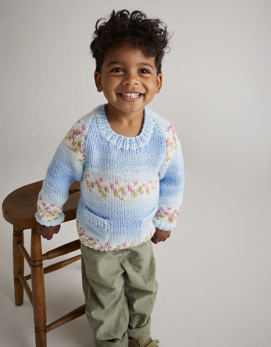 Hayfield Boys Sweater Knitting Pattern in Blossom Chunky 5567P PDF DOWNLOAD