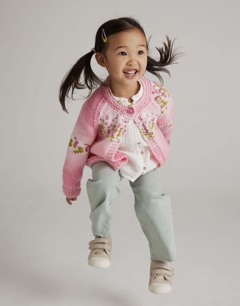Hayfield Girls Cardigan Knitting Pattern in Blossom Chunky 5572P PDF DOWNLOAD