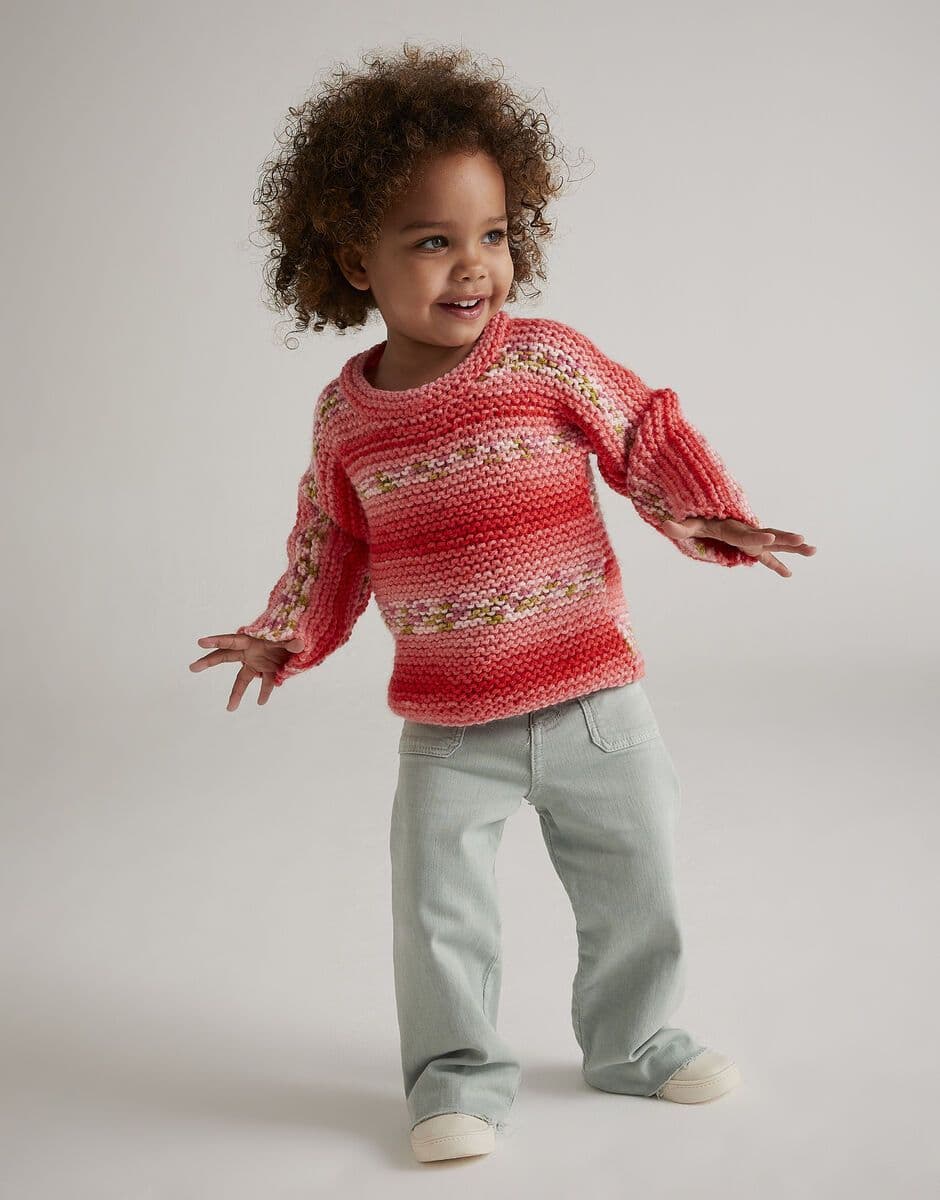 Hayfield Girls Sweater Knitting Pattern in Blossom Chunky 5573P PDF DOWNLOAD