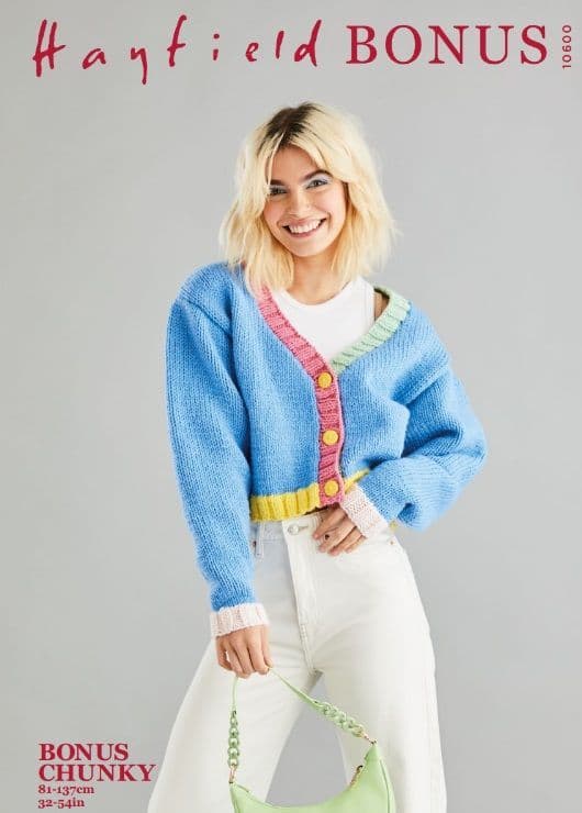 Hayfield Ladies Cardigan Knitting Pattern in Bonus Chunky 10600P PDF DOWNLOAD