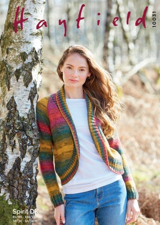 Hayfield Ladies Cardigan Knitting Pattern in Spirit DK 10031P PDF DOWNLOAD