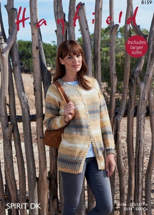 Hayfield Ladies Jacket Knitting Pattern in Spirit DK 8159P PDF DOWNLOAD