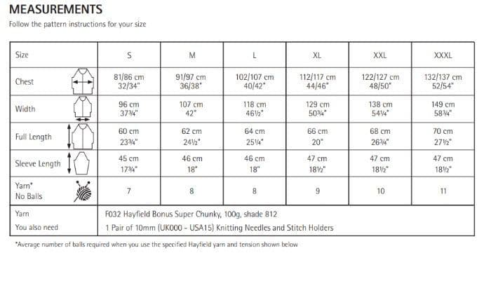 Hayfield Ladies Sweater Knitting Pattern in Bonus Super Chunky 10003P PDF DOWNLOAD