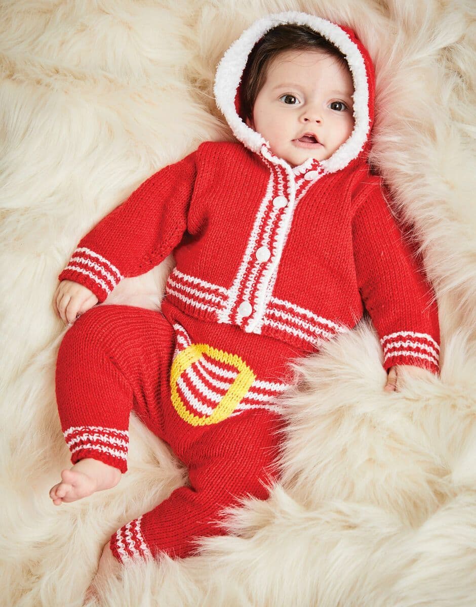 Sirdar Babies Christmas Santa Outfit Knitting Pattern in Snuggly DK 5496P PDF DOWNLOAD