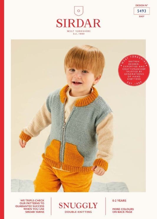 Sirdar Babies Jacket Knitting Pattern in Snuggly DK 5493P PDF DOWNLOAD