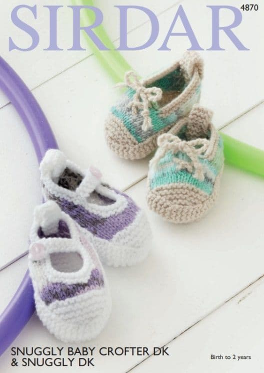 Sirdar Babies Shoes Knitting Pattern in Baby Crofter DK 4870P PDF DOWNLOAD