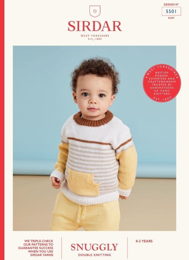 Sirdar Babies Sweater Knitting Pattern in Snuggly DK 5501P PDF DOWNLOAD