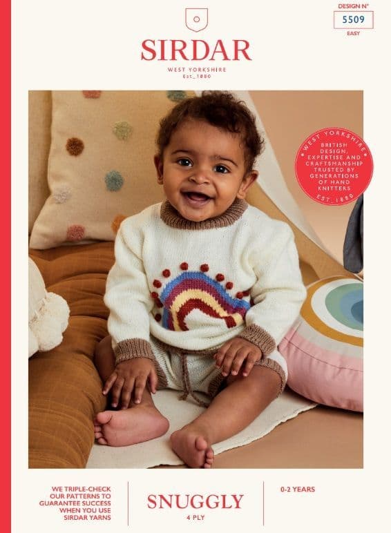 Sirdar Babies Sweater & Shorts Knitting Pattern in Snuggly 4ply 5509P PDF DOWNLOAD
