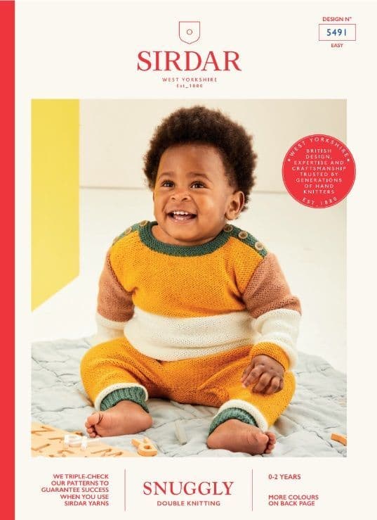 Sirdar Babies Sweater & Trousers Knitting Pattern in Snuggly DK 5194P PDF DOWNLOAD