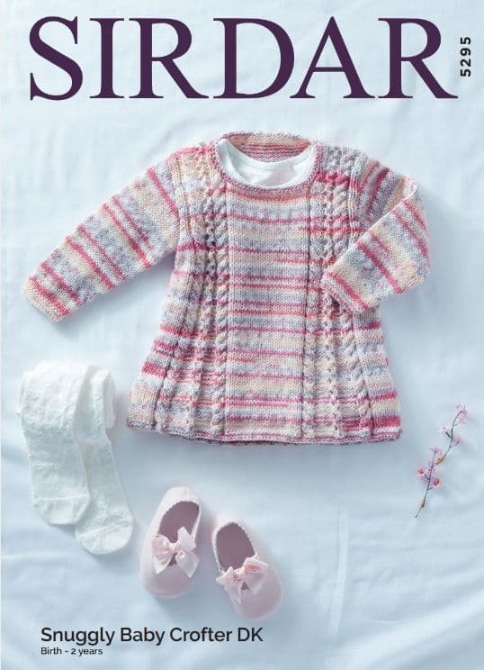 Sirdar Babies Tunic Knitting Pattern in Baby Crofter DK 5295P PDF DOWNLOAD