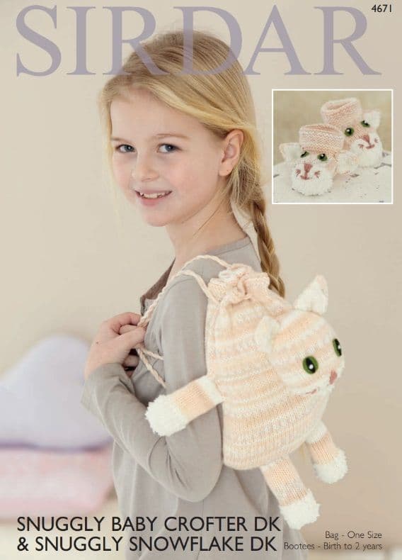 Sirdar Bag & Bootees Jackets Knitting Pattern in Baby Crofter DK 4671P PDF DOWNLOAD