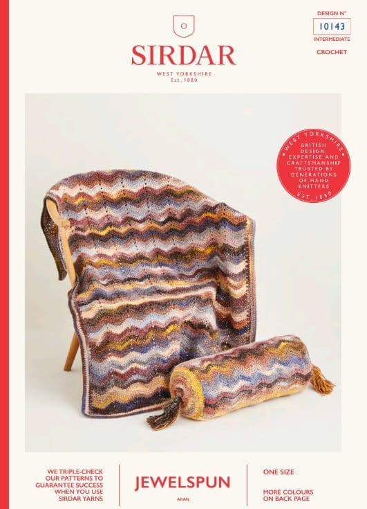 Sirdar Blanket Crochet Pattern in Jewelspun Aran 10413P PDF DOWNLOAD