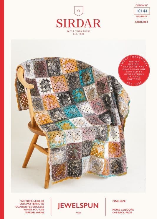 Sirdar Blanket Crochet Pattern in Jewelspun Aran 10144P PDF DOWNLOAD