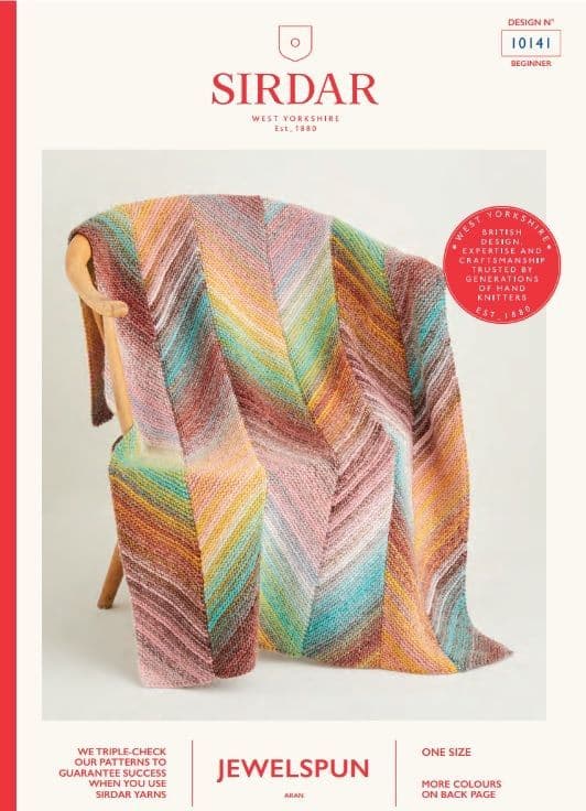 Sirdar Blanket Knitting Pattern in Jewelspun Aran 10141P PDF DOWNLOAD