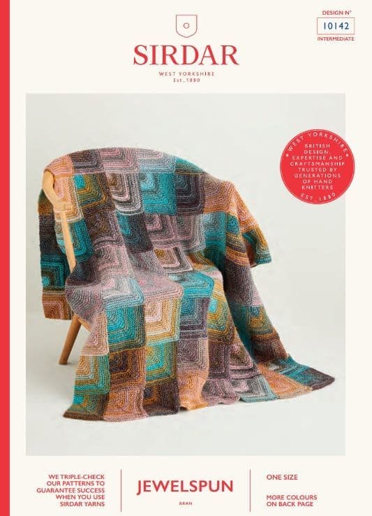 Sirdar Blanket Knitting Pattern in Jewelspun Aran 10142P PDF DOWNLOAD