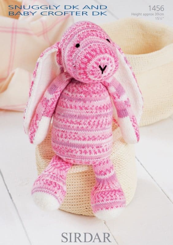 Sirdar Bunny Toy Knitting Pattern in Baby Crofter DK 1456P PDF DOWNLOAD