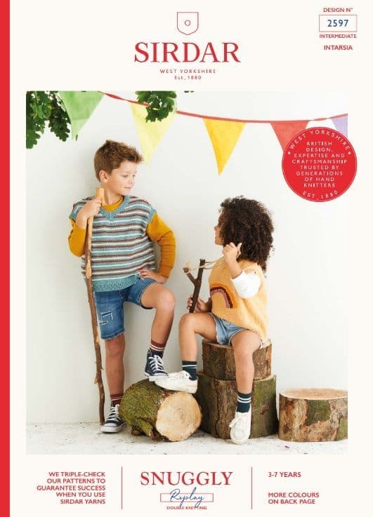 Sirdar Children's Tops Knitting Pattern in Snuggly Replay DK 2597P PDF DOWNLOAD