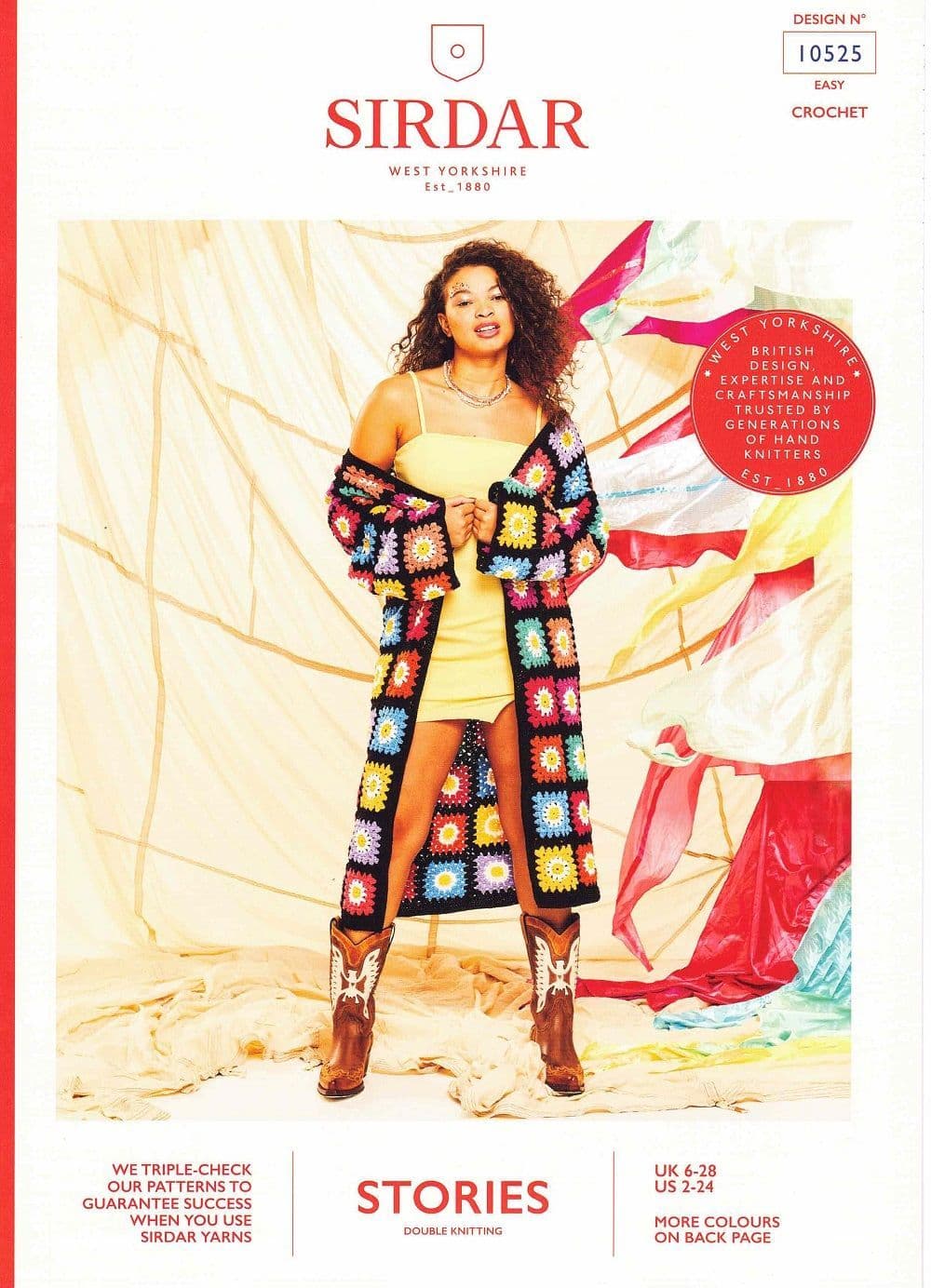 Sirdar Coachella Cardigan Crochet Pattern in Stories DK 10525P PDF DOWNLOAD