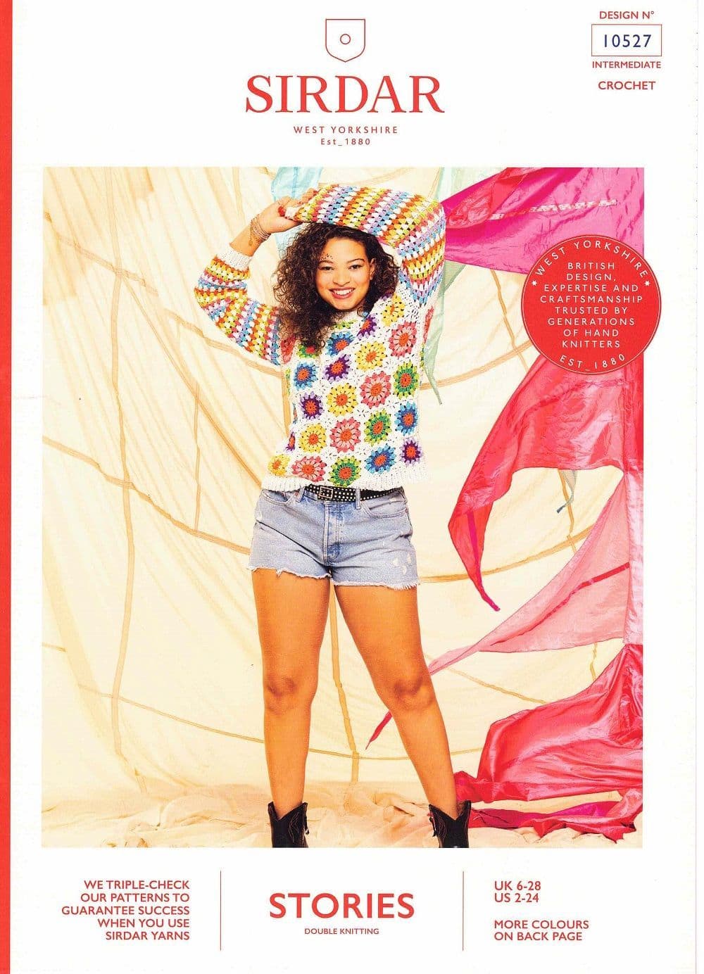 Sirdar Crowd Surf Sweater Crochet Pattern in Stories DK 10527P PDF DOWNLOAD
