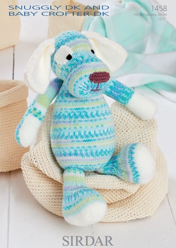 Sirdar Dog Toy Knitting Pattern in Baby Crofter DK 1458P PDF DOWNLOAD