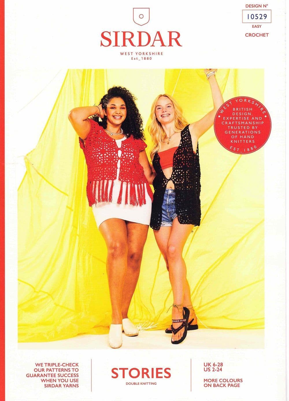 Sirdar Fringe Vest Crochet Pattern in Stories DK 10529P PDF DOWNLOAD