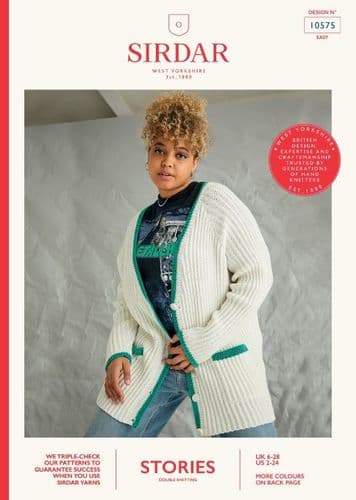 Sirdar Ladies Cardigan Knitting Pattern in Stories DK 10575P PDF DOWNLOAD