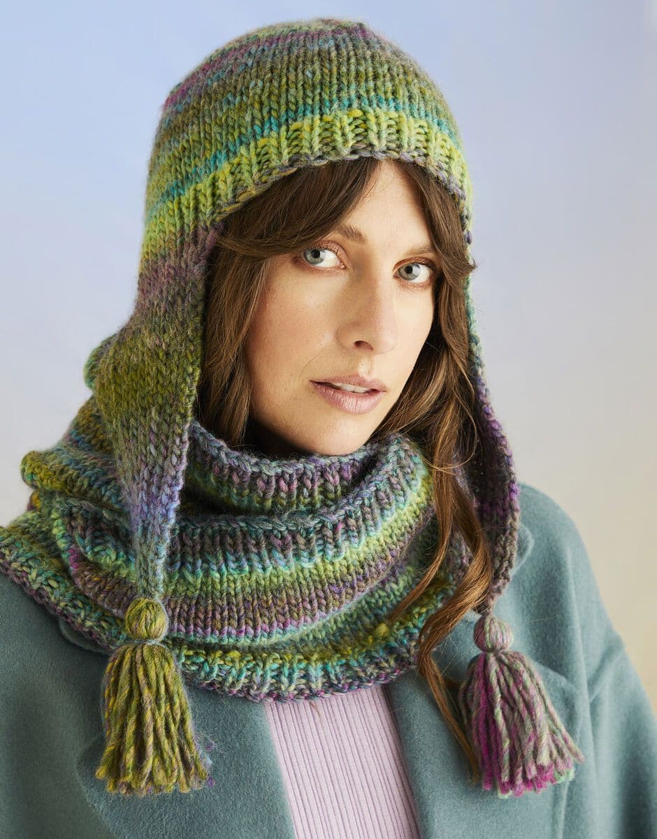 Sirdar Ladies Hat & Snood Knitting Pattern in Jewelspun Chunky 10709P PDF DOWNLOAD