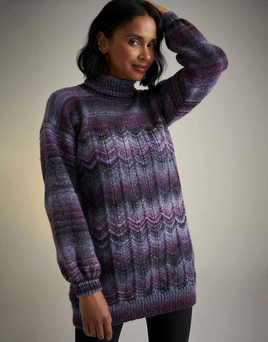 Sirdar Ladies Sweater Knitting Pattern in Jewelspun Aran 10713P PDF DOWNLOAD