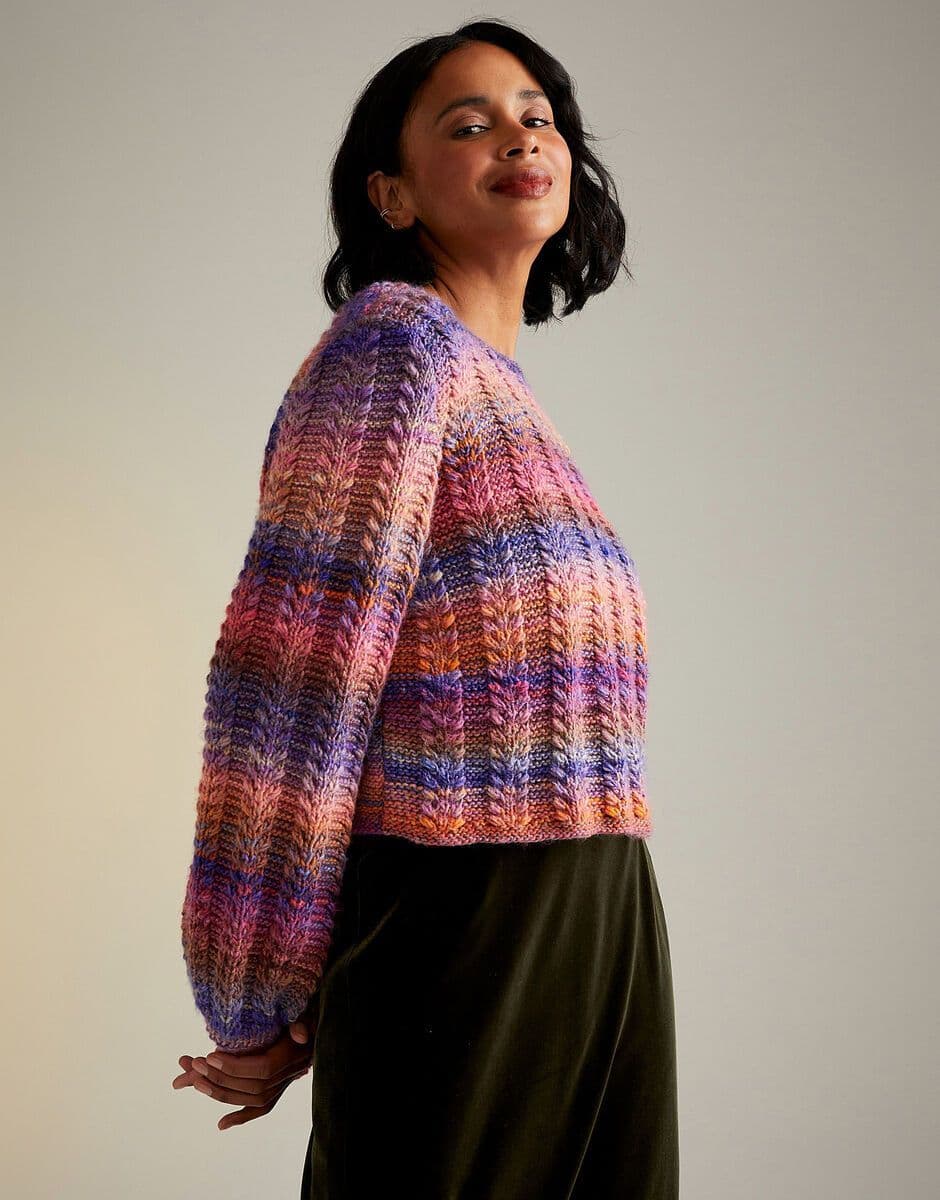 Sirdar Ladies Sweater Knitting Pattern in Jewelspun Aran 10719P PDF DOWNLOAD