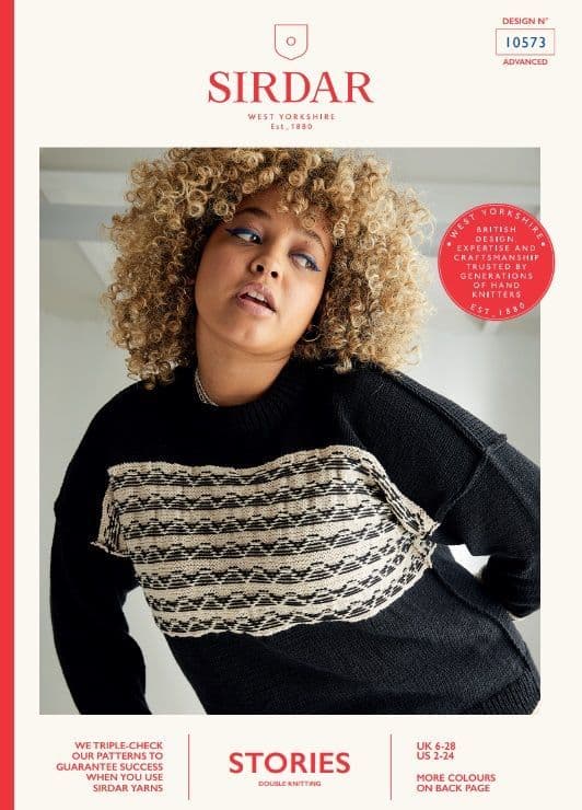 Sirdar Ladies Sweater Knitting Pattern in Stories DK 10573P PDF DOWNLOAD