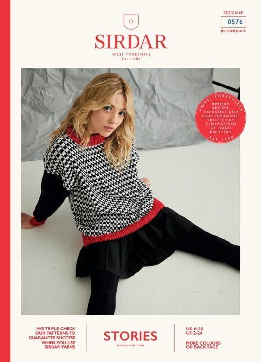 Sirdar Ladies Sweater Knitting Pattern in Stories DK 10576P PDF DOWNLOAD