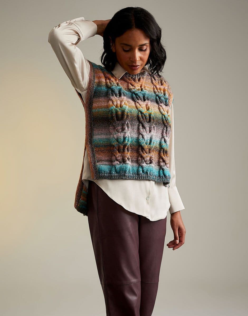 Sirdar Ladies Tabard Knitting Pattern in Jewelspun Aran 10717P PDF DOWNLOAD