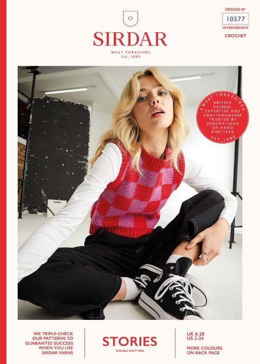 Sirdar Ladies Tank Top Crochet Pattern in Stories DK 10577P PDF DOWNLOAD