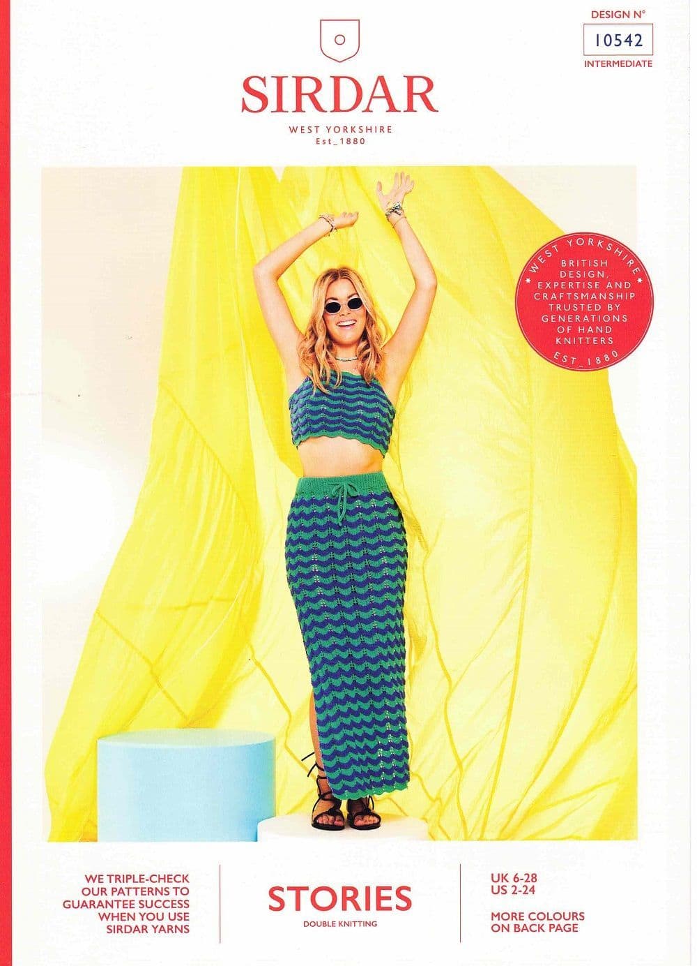 Sirdar Ladies Top & Skirt Knitting Pattern in Stories DK 10542P PDF DOWNLOAD
