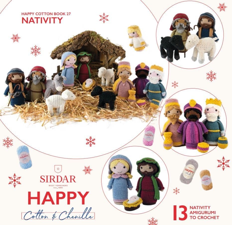 Sirdar Nativity in Happy Cotton DK & Chenille Crochet Book 27 - PDF DOWNLOAD